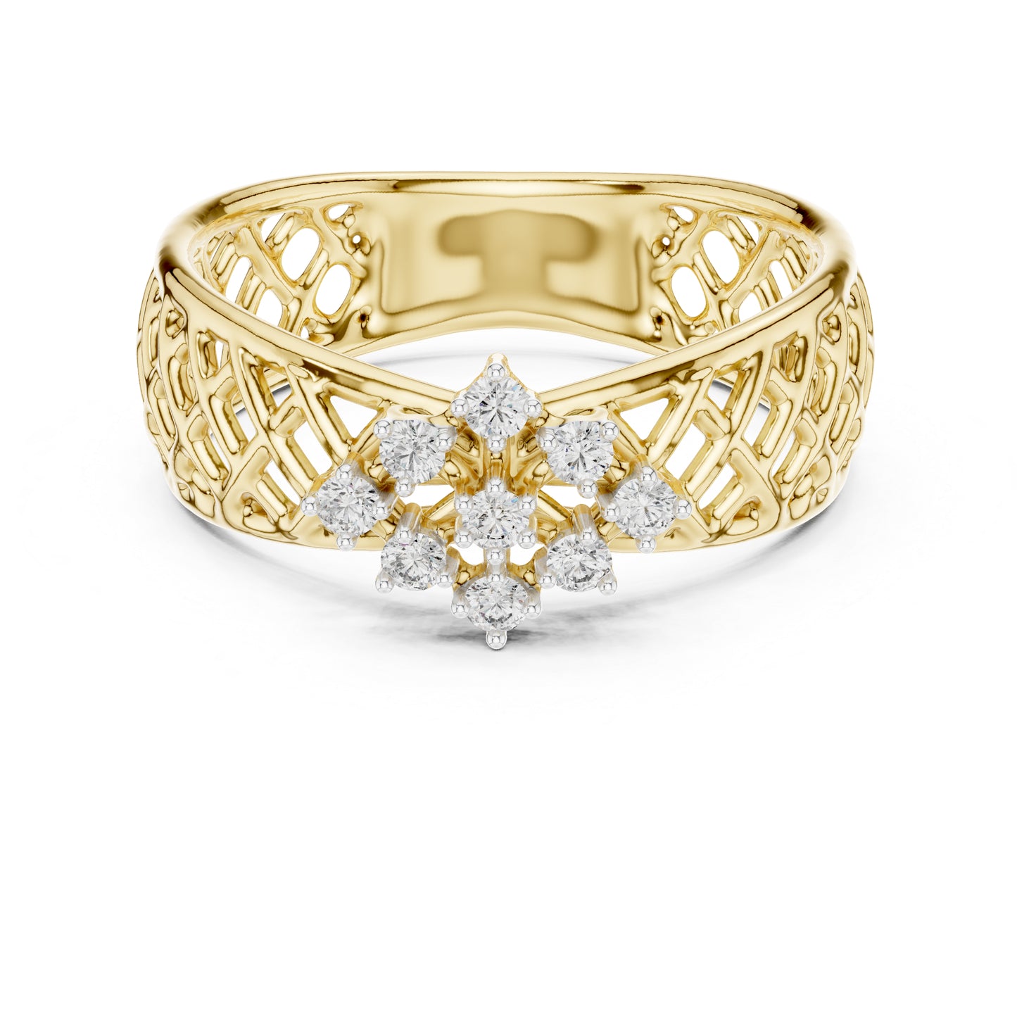 14K White Gold Round Cut Diamond Engagement Ring for Women | Engagement Wear | Pure Carat