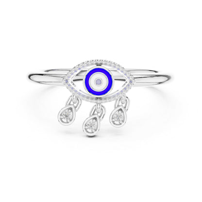 14K Yellow Gold Round Lab-Grown Diamond Drop Ring for Women | Bridal Wear | Pure Carat