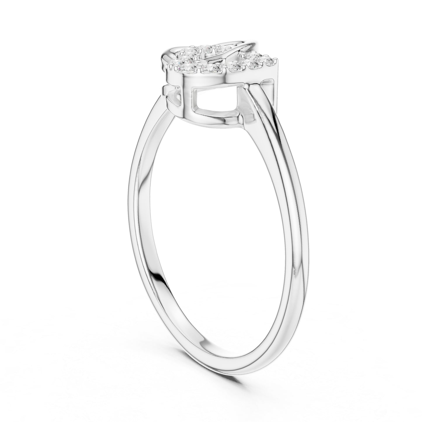 18K White Gold Round Lab-Grown Diamond Ring for Women | Office Wear | Pure Carat