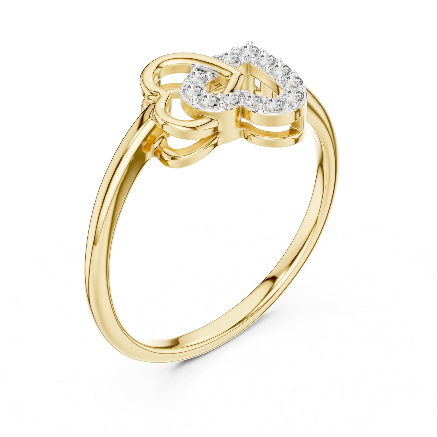 18K White Gold Round Lab-Grown Diamond Ring for Women | Office Wear | Pure Carat