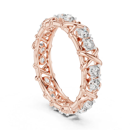 18K Yellow Gold Round Lab-Grown Diamond Drop Ring for Women | Party Wear | Pure Carat