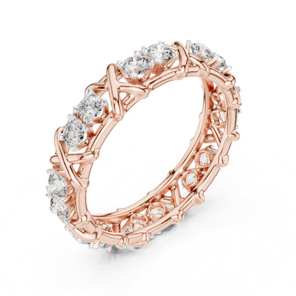 18K Yellow Gold Round Lab-Grown Diamond Drop Ring for Women | Party Wear | Pure Carat