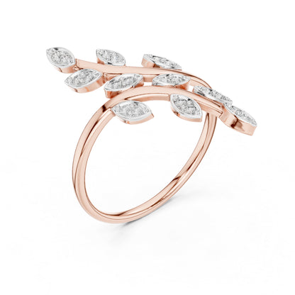 14K Rose Gold Round Lab-Grown Diamond Stud Ring for Women | Everyday Wear | Pure Carat