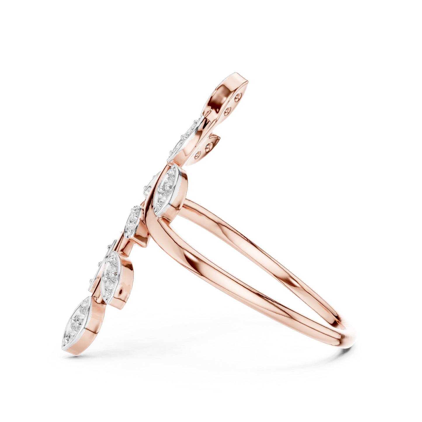 14K Rose Gold Round Lab-Grown Diamond Stud Ring for Women | Everyday Wear | Pure Carat