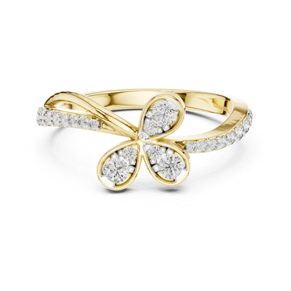 14K White Gold Round Lab-Grown Diamond Stud Ring for Women | Anniversary Gift | Pure Carat