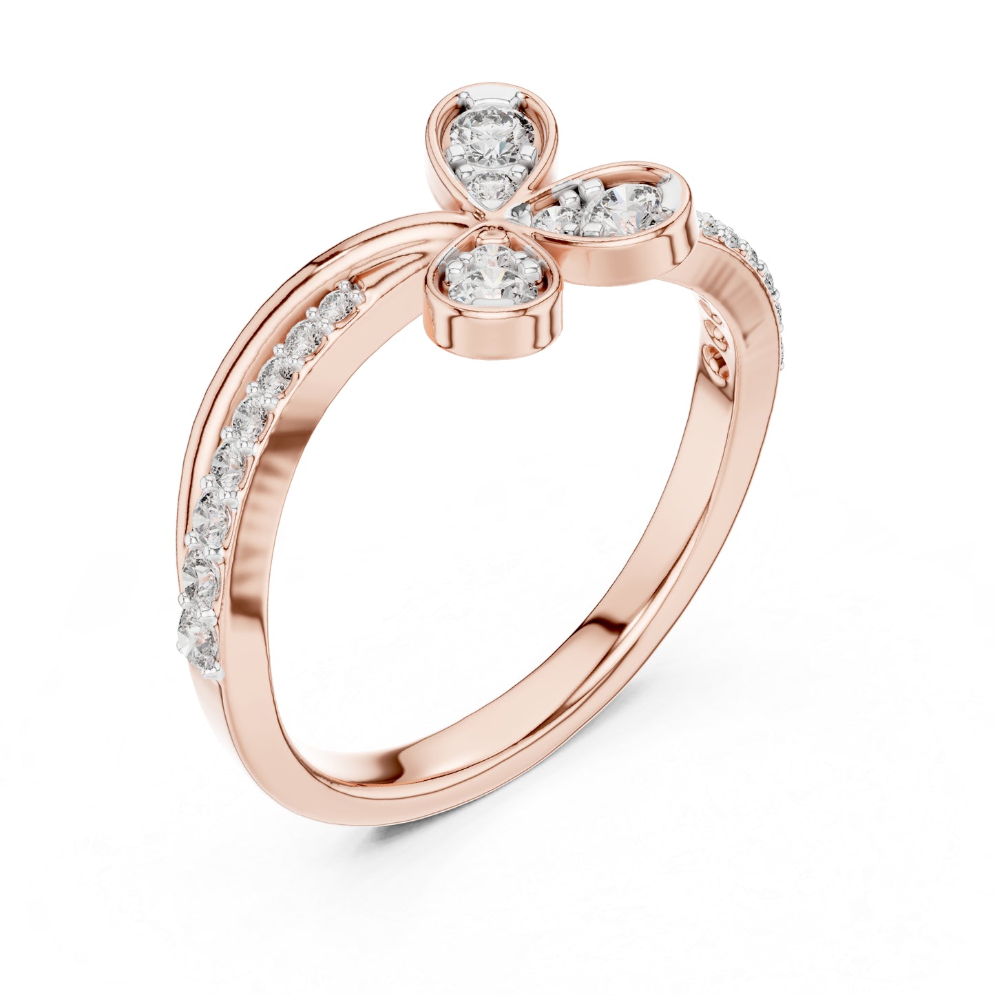 14K White Gold Round Lab-Grown Diamond Stud Ring for Women | Anniversary Gift | Pure Carat