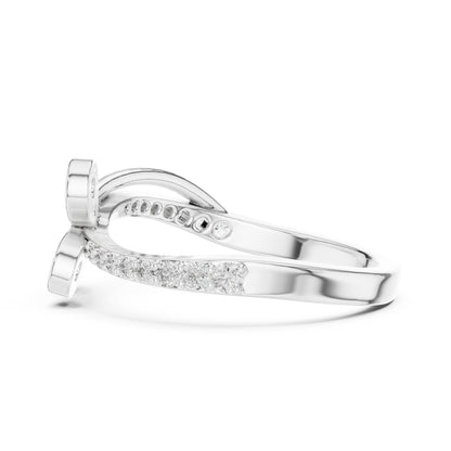 14K White Gold Round Lab-Grown Diamond Stud Ring for Women | Anniversary Gift | Pure Carat