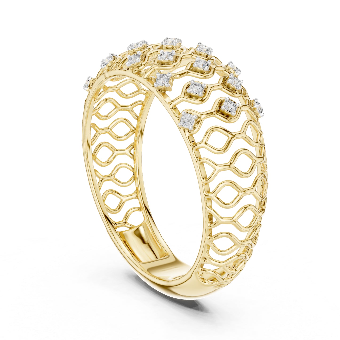 18K White Gold Round Lab-Grown Diamond Drop Ring for Women | Wedding Wear | Pure Carat