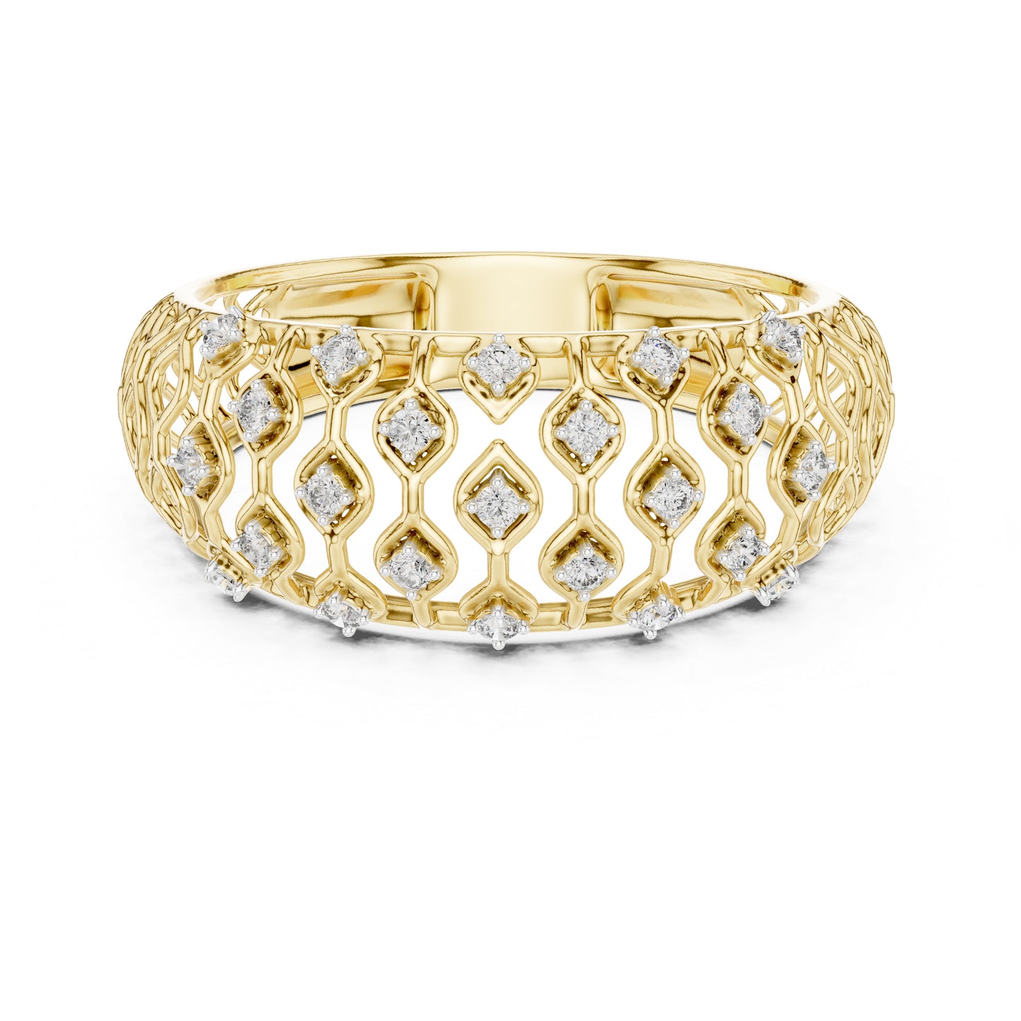 18K White Gold Round Lab-Grown Diamond Drop Ring for Women | Wedding Wear | Pure Carat