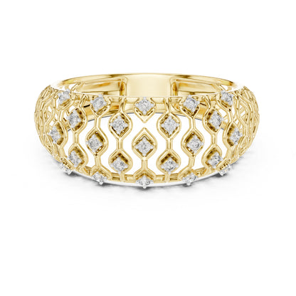 18K White Gold Round Lab-Grown Diamond Drop Ring for Women | Wedding Wear | Pure Carat