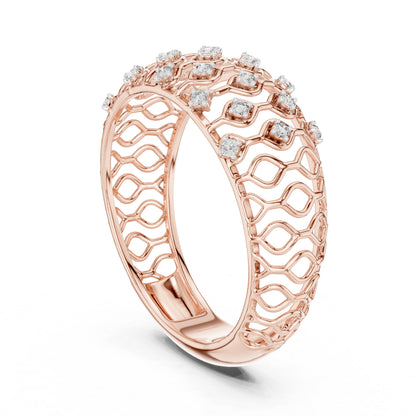 18K White Gold Round Lab-Grown Diamond Drop Ring for Women | Wedding Wear | Pure Carat