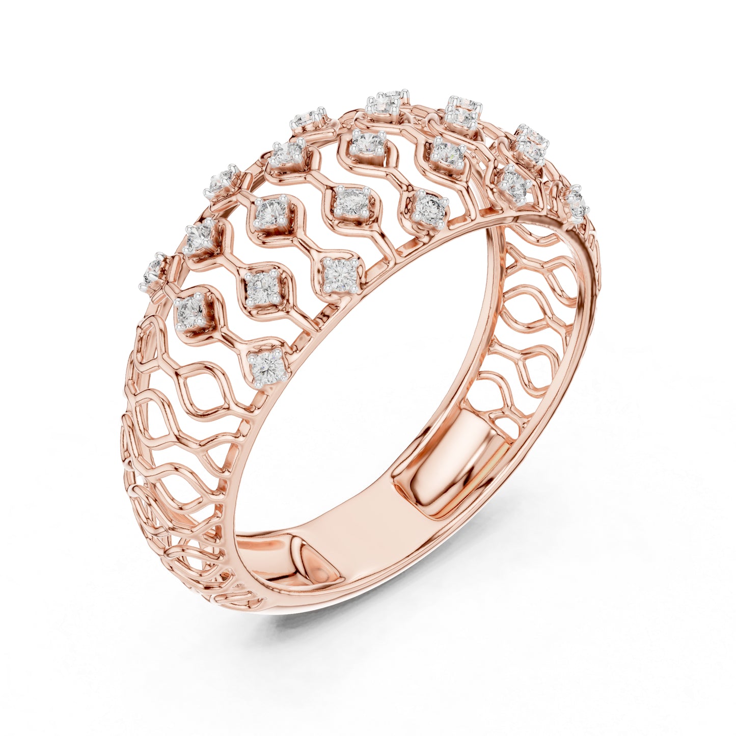 18K White Gold Round Lab-Grown Diamond Drop Ring for Women | Wedding Wear | Pure Carat