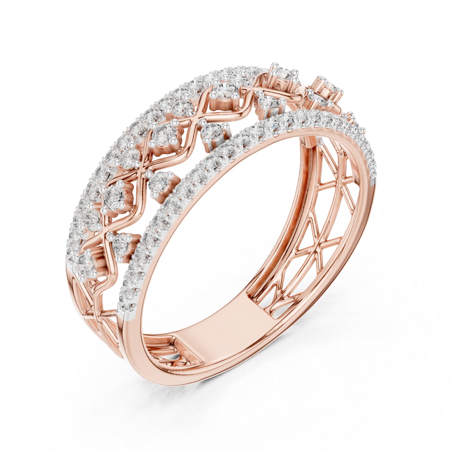 14K Yellow Gold Round Lab-Grown Diamond Stud Ring for Women | Bridal Wear | Pure Carat