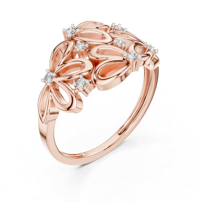 18K Yellow Gold Round Lab-Grown Diamond Ring for Women | Office Wear | Pure Carat