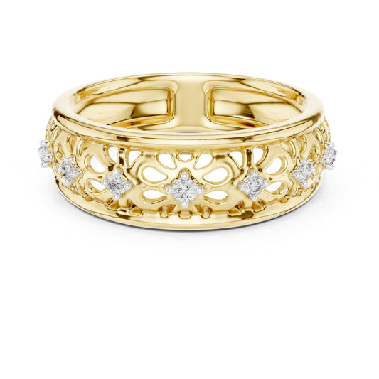 14K Rose Gold Round Cut Diamond Engagement Ring for Women | Engagement Wear | Pure Carat