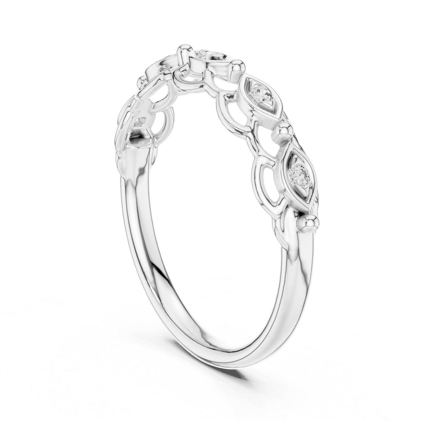 14K White Gold Round Lab-Grown Diamond Ring for Women | Everyday Wear | Pure Carat