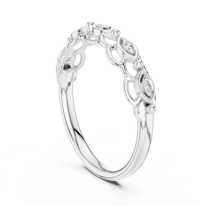 14K White Gold Round Lab-Grown Diamond Ring for Women | Everyday Wear | Pure Carat