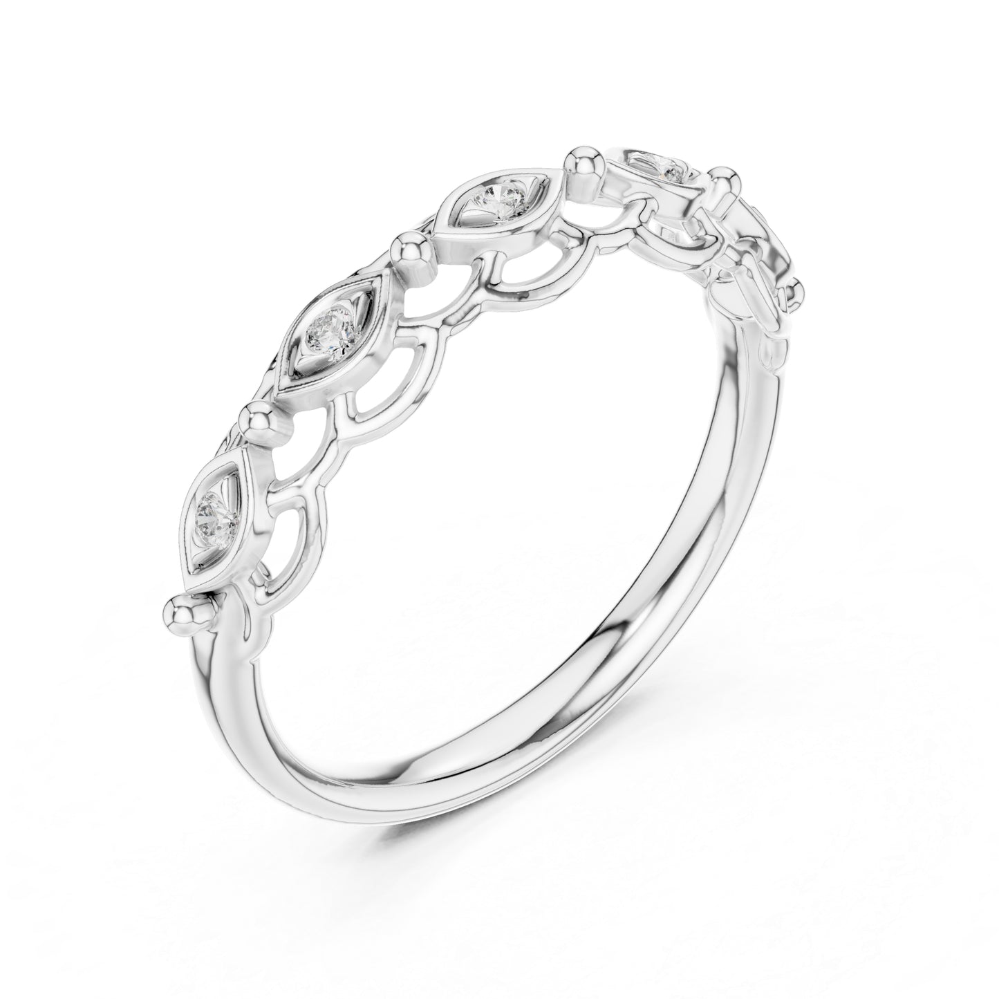 14K White Gold Round Lab-Grown Diamond Ring for Women | Everyday Wear | Pure Carat