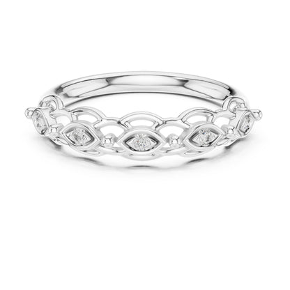 14K White Gold Round Lab-Grown Diamond Ring for Women | Everyday Wear | Pure Carat