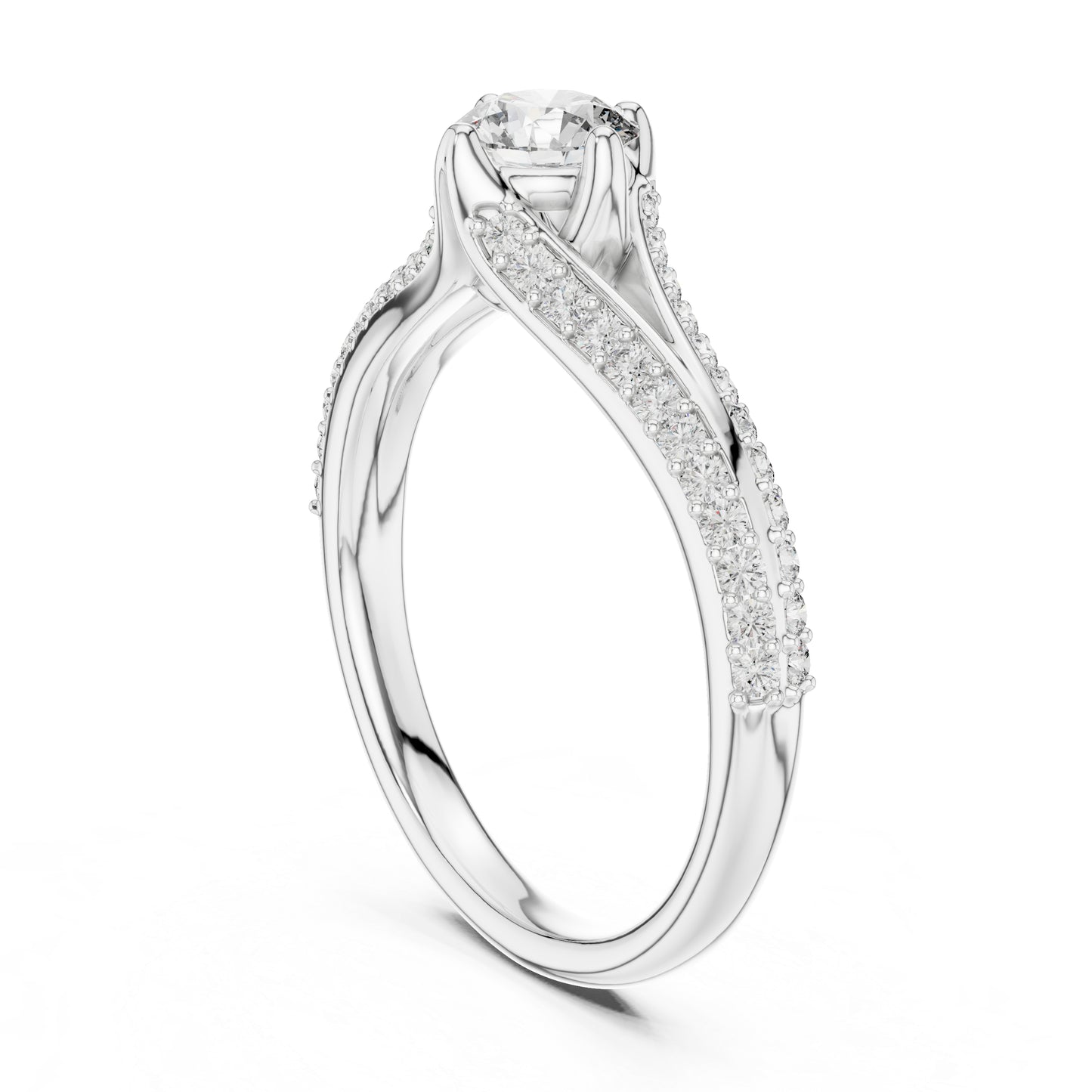 14K Rose Gold Round Lab-Grown Diamond Ring for Women | Party Wear | Pure Carat