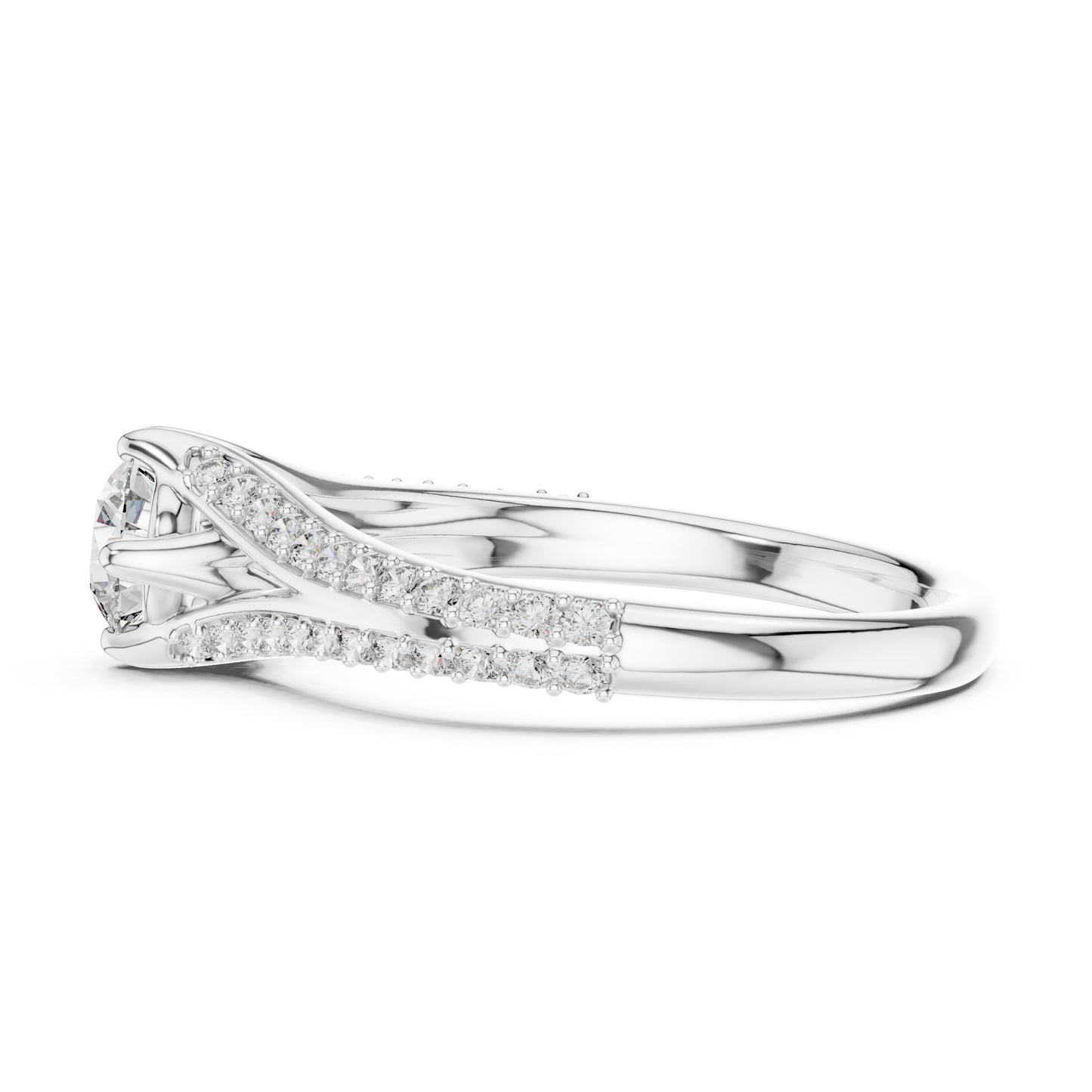 14K Rose Gold Round Lab-Grown Diamond Ring for Women | Party Wear | Pure Carat