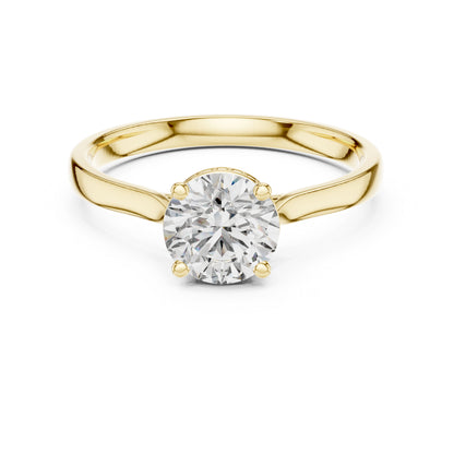 18K White Gold Round Lab-Grown Diamond Drop Ring for Women | Office Wear | Pure Carat