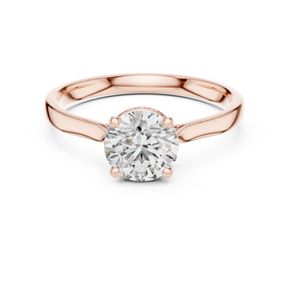 18K White Gold Round Lab-Grown Diamond Drop Ring for Women | Office Wear | Pure Carat