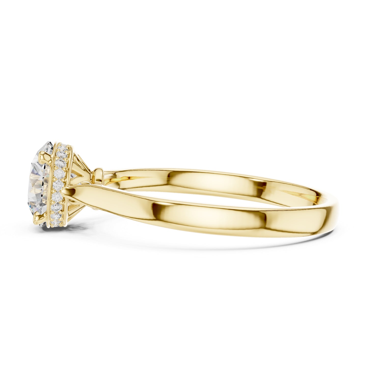 18K White Gold Round Lab-Grown Diamond Drop Ring for Women | Office Wear | Pure Carat
