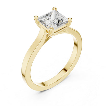 14K Yellow Gold Princess Lab-Grown Diamond Engagement Ring for Women | Pure Carat