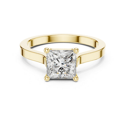 14K Yellow Gold Princess Lab-Grown Diamond Engagement Ring for Women | Pure Carat