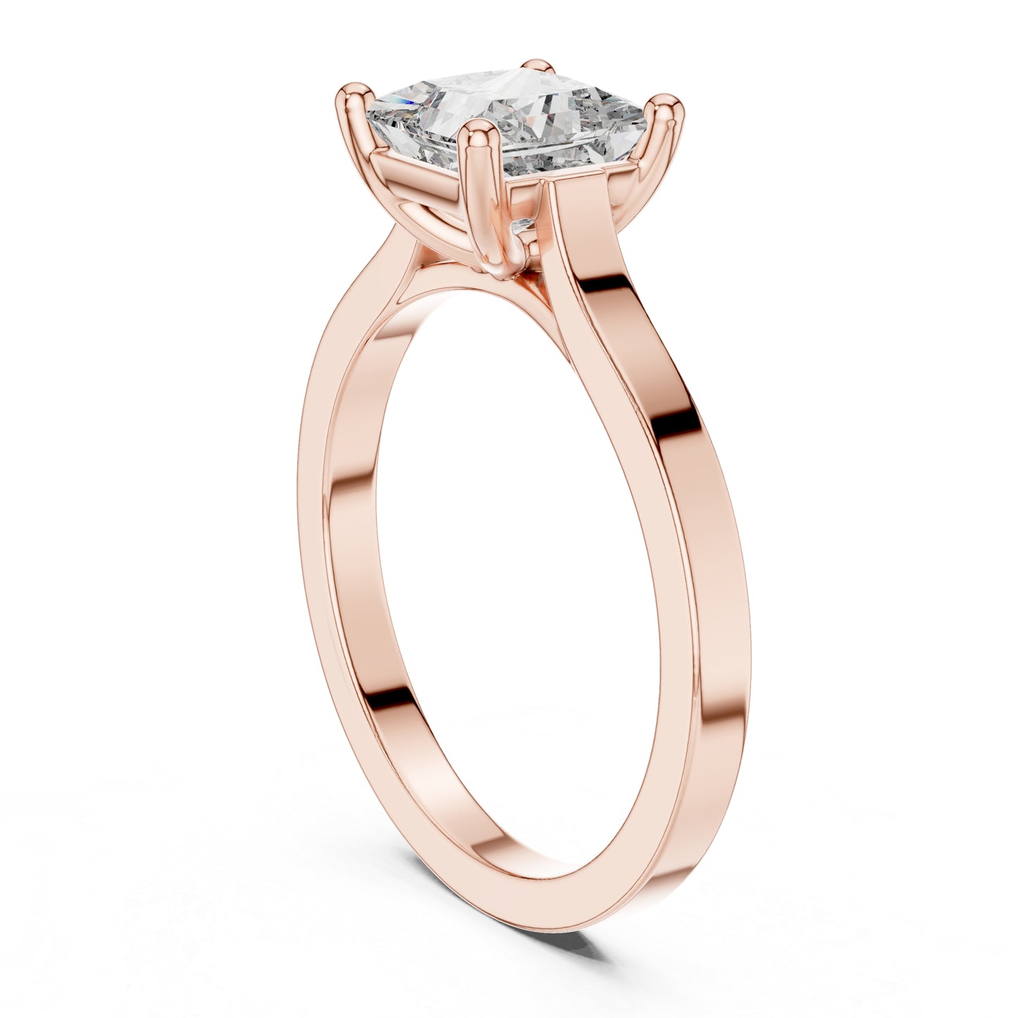 14K Yellow Gold Princess Lab-Grown Diamond Engagement Ring for Women | Pure Carat