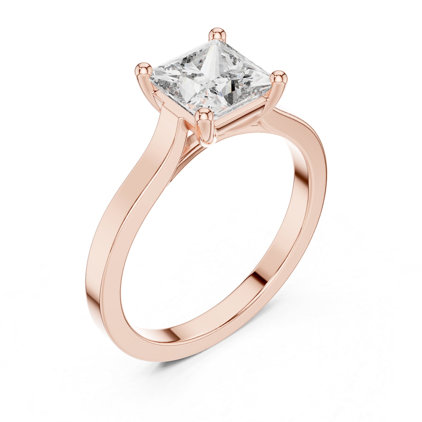 14K Yellow Gold Princess Lab-Grown Diamond Engagement Ring for Women | Pure Carat