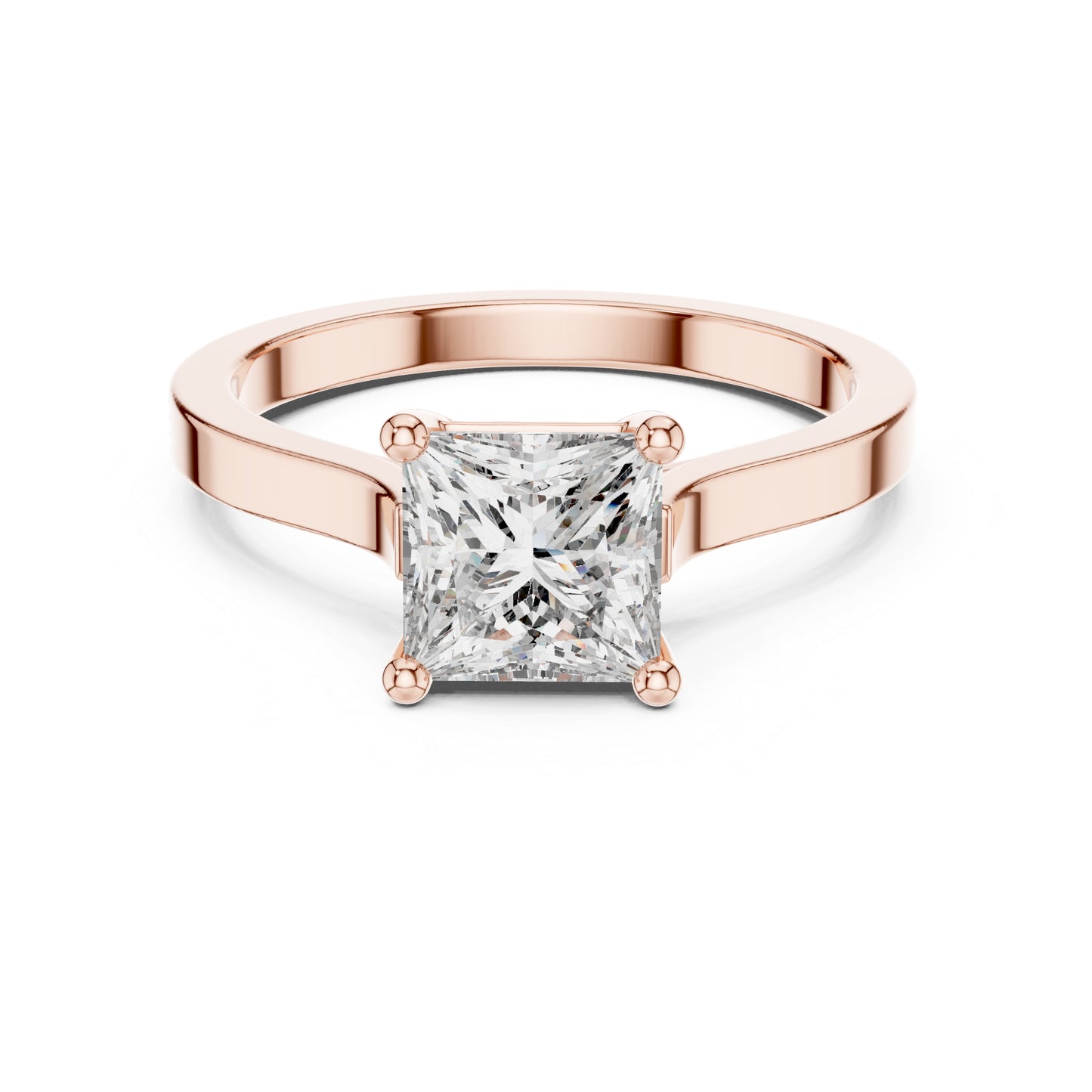 14K Yellow Gold Princess Lab-Grown Diamond Engagement Ring for Women | Pure Carat