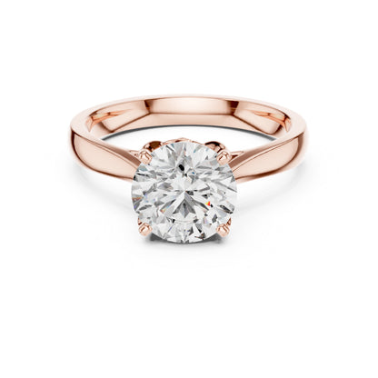 18K Yellow Gold Round Lab-Grown Diamond Ring for Women | Everyday Wear | Pure Carat
