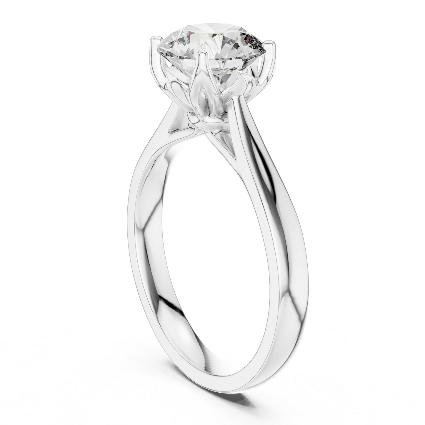 18K Yellow Gold Round Lab-Grown Diamond Ring for Women | Everyday Wear | Pure Carat