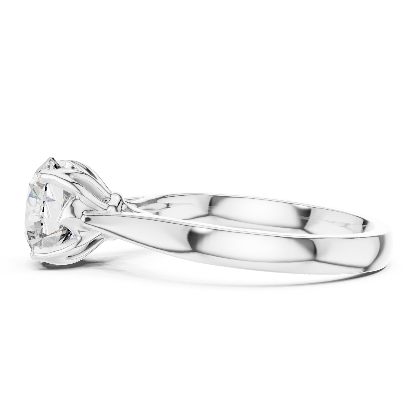 18K Yellow Gold Round Lab-Grown Diamond Ring for Women | Everyday Wear | Pure Carat