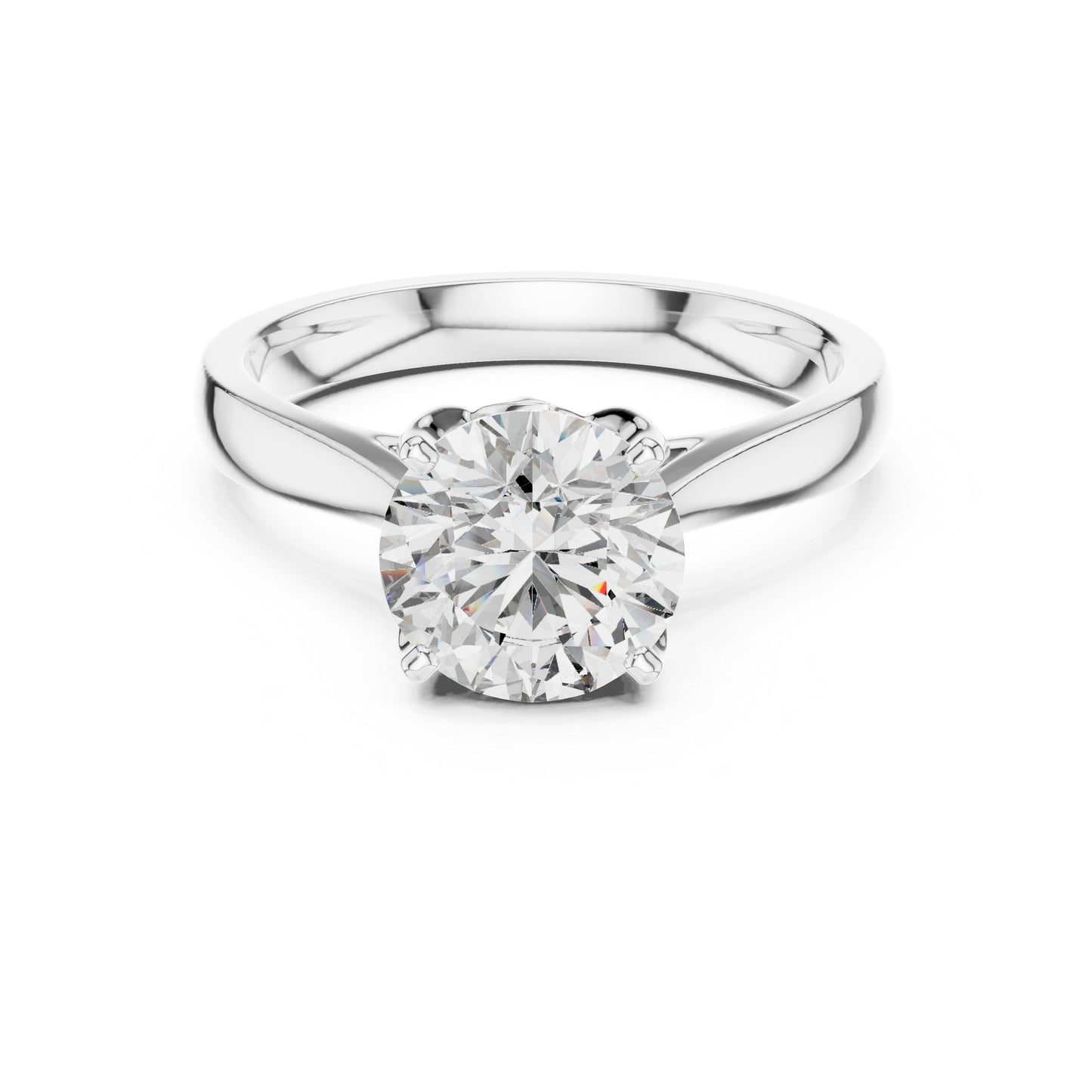 18K Yellow Gold Round Lab-Grown Diamond Ring for Women | Everyday Wear | Pure Carat