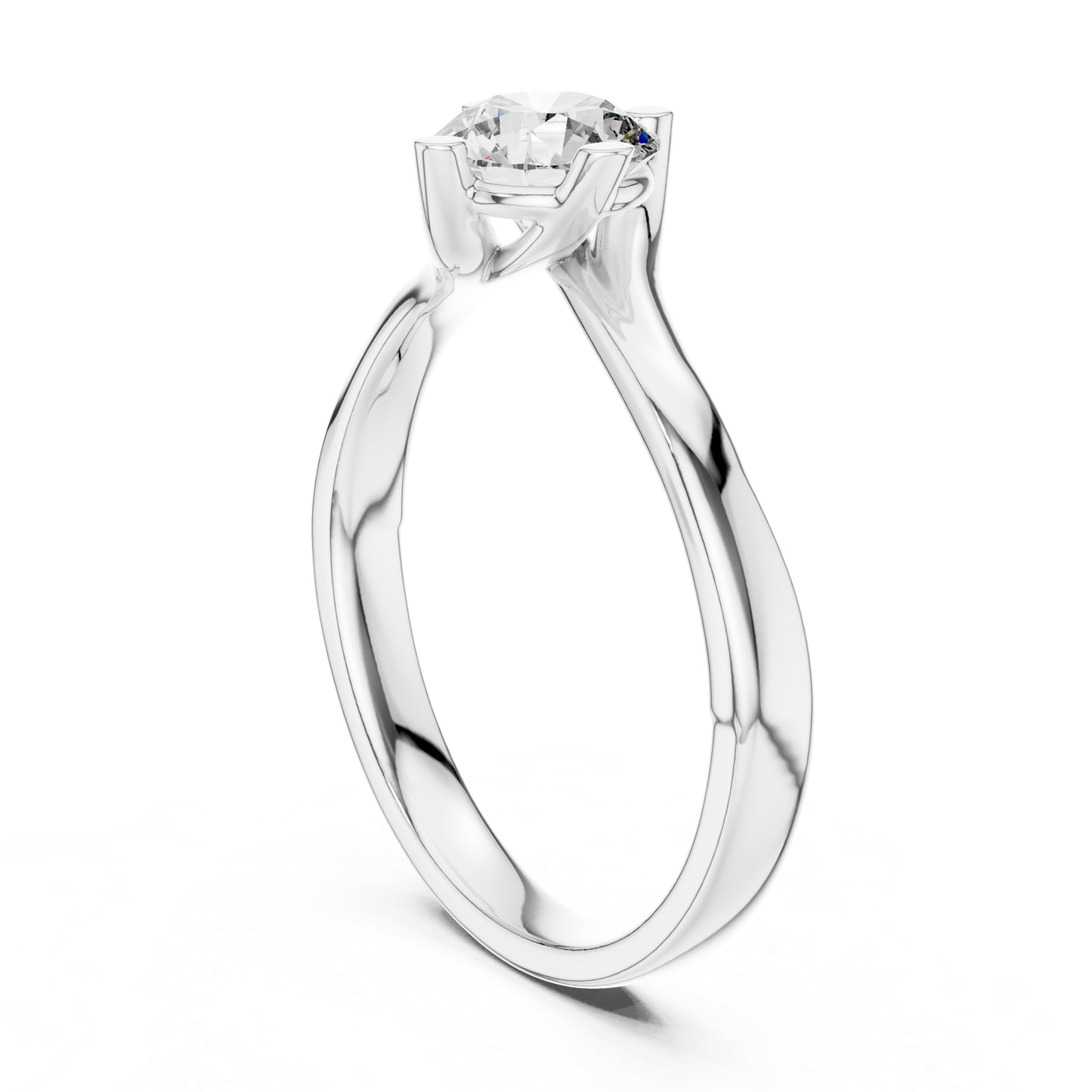 14K Yellow Gold Round Lab-Grown Diamond Ring for Women | Party Wear | Pure Carat