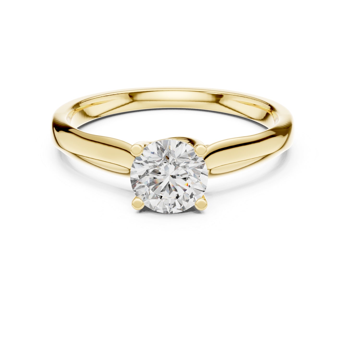 18K White Gold Round Lab-Grown Diamond Ring for Women | Office Wear | Pure Carat
