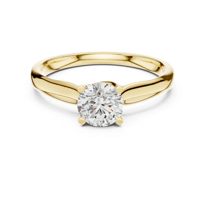 18K White Gold Round Lab-Grown Diamond Ring for Women | Office Wear | Pure Carat