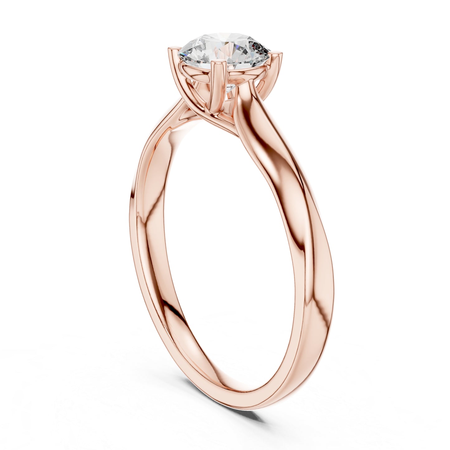 18K White Gold Round Lab-Grown Diamond Ring for Women | Office Wear | Pure Carat