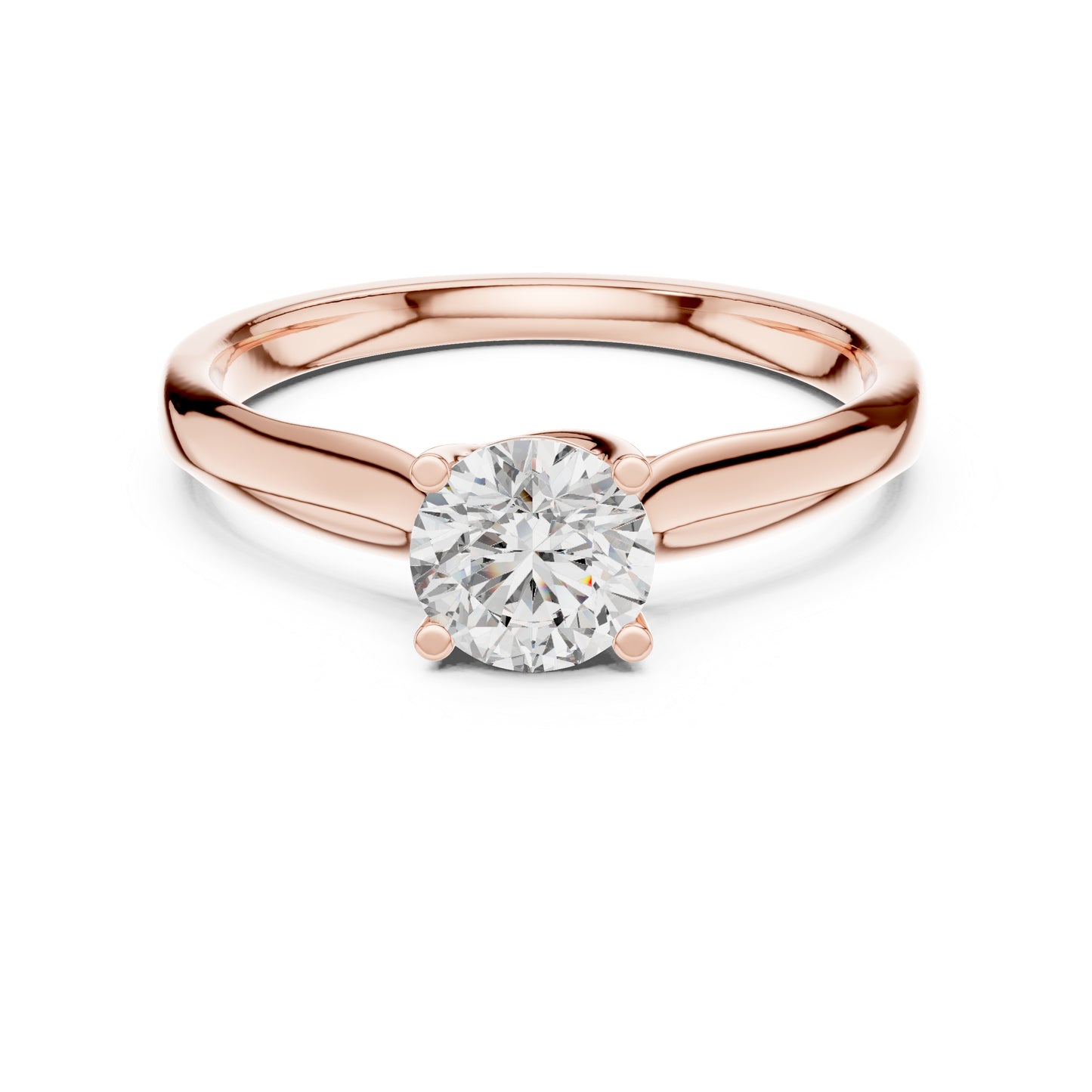 18K White Gold Round Lab-Grown Diamond Ring for Women | Office Wear | Pure Carat
