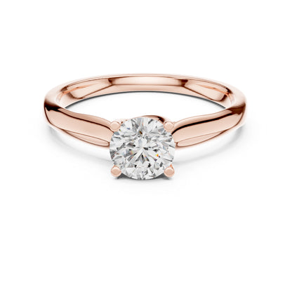 18K White Gold Round Lab-Grown Diamond Ring for Women | Office Wear | Pure Carat