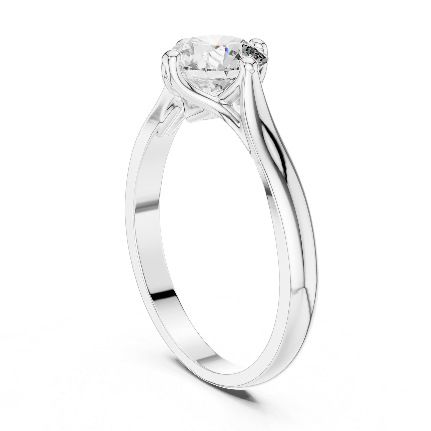18K Yellow Gold Round Lab-Grown Diamond Drop Ring for Women | Everyday Wear | Pure Carat