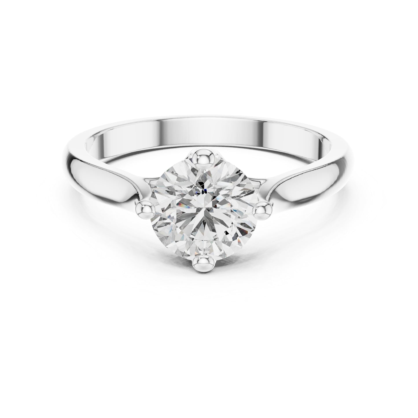 18K Yellow Gold Round Lab-Grown Diamond Drop Ring for Women | Everyday Wear | Pure Carat