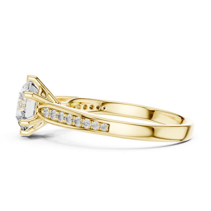 14K White Gold Round Lab-Grown Diamond Ring for Women | PureCarat