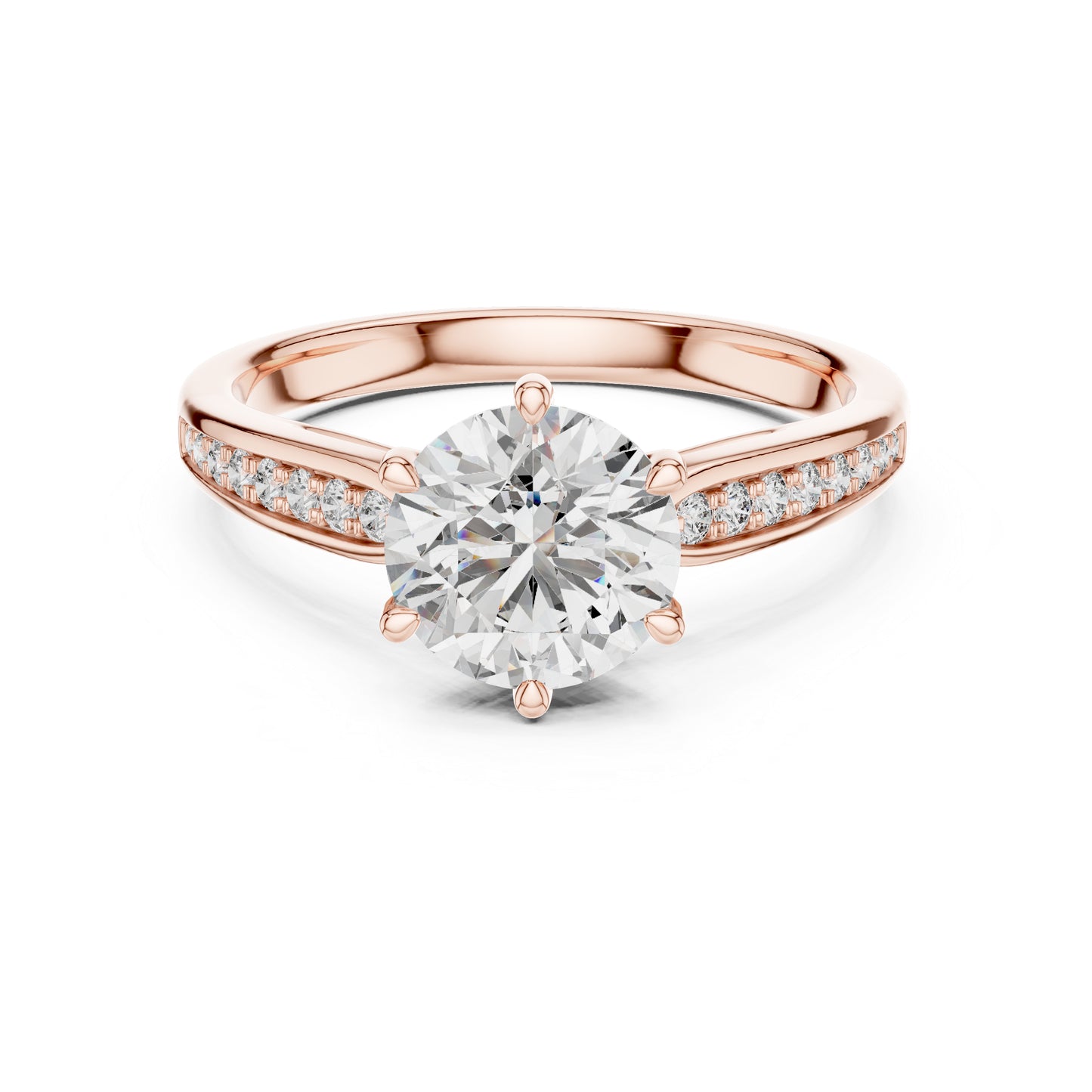 14K White Gold Round Lab-Grown Diamond Ring for Women | PureCarat