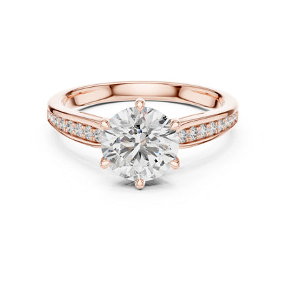 14K White Gold Round Lab-Grown Diamond Ring for Women | PureCarat
