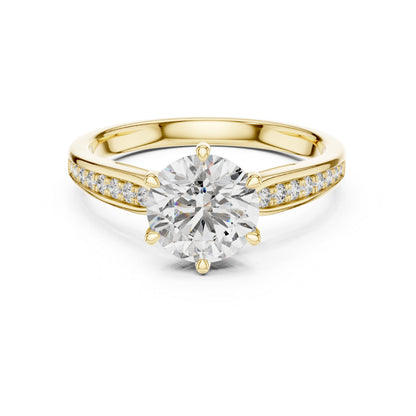 14K White Gold Round Lab-Grown Diamond Ring for Women | PureCarat