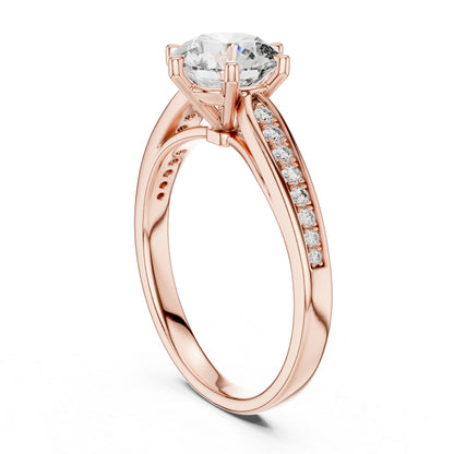 14K White Gold Round Lab-Grown Diamond Ring for Women | PureCarat